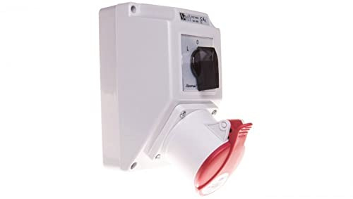 Einbauset mit Steckdose 32A 5P (L-0-P) rot ZI02R461 spamel 5907723019300