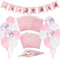 Candy Bar Zubehör, Candy Bar Party Dekorationen - Candy BAR Girlande, 100 Stück Papiertüten und Luftballons, für Hochzeit Süßigkeiten Party Geburtstag Decor