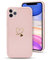 Generic Cute Gold Love-Heart Pattern iPhone 11 Pro Max Case - Silicone Shockproof Protective Cover - Pink