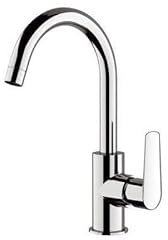 Remer - Rubinetto per Cucina con Bocca Alta Girevole, Modello Corto - Serie Vanity - V72C