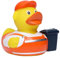 Schnabels Quietsche-Ente Müllmann - Geschenk für Geburt Geburtstag Namenstag Kinder Baby Freund-in Mädchen Junge - Spielzeug Bade-Ente Badewanne Deko
