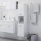 homiuse 30x30x130 cm Badezimmerschrank Waschbeckenunterschrank Badezimmer Möbel Badschrank Schmal Badunterschrank Badmöbel Waschbecken Unterschrank Waschtischunterschrank Holzwerkstoff Weiß