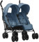 Tidyard Geschwisterwagen Doppelkinderwagen Zwillingskinderwagen Zusammenklappbar Zwillingswagen Kinderwagen Babywagen Baby Kinder Buggy Zwillingsbuggy Kinderbuggy Reisebuggy Marineblau Stahl