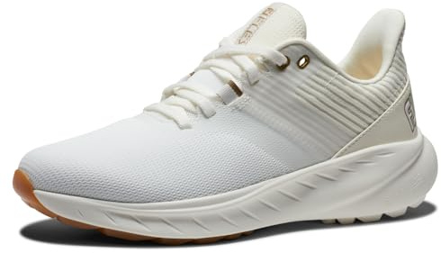 FootJoy Flex Women's Golf Shoe White/Beige/Beige, 5.5 UK Medium