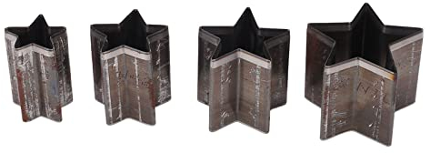 Moule à Découper le Cuir, 4PCS Outil de Coupe pour L'artisanat du Cuir en Forme D'étoile Trou Creux en Acier Cutter Punch Tool Kit avec Boîte de Rangement pour L'artisanat, le