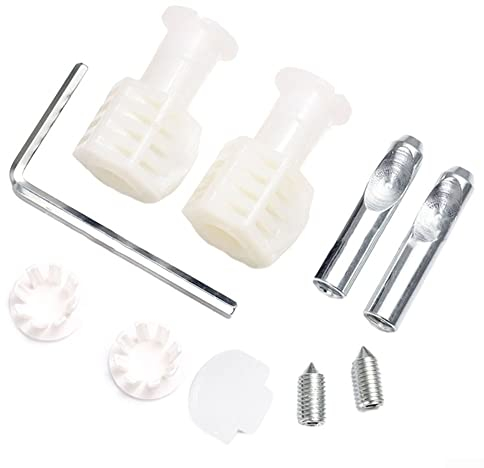 RANRAO 1 paire de boulons de fixation plaqués zinc pour toilettes suspendues, vis de couvercle de toilette en acier inoxydable pour charnières de rechange