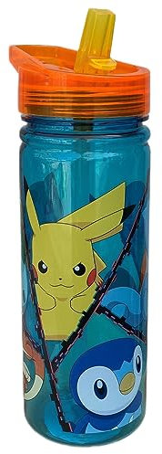 CARTOON Botella de tritan Pikachu Pokémon Ecozen con boquilla plegable para niños 580 ml BPA Free