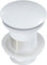 VALAZ Tapón Universal Apta para Lavabo y bidé sin rebosadero en Blanco Brillo válvula para desagüe Click Clack, Pop-Up