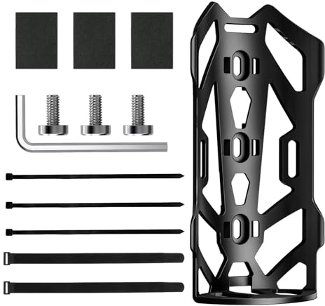 Harilla Bike Bag Holder Bag Mount Universal Screw/Strap Mounted Water Bottle Holder Cycling Bag Holder for Rear Fork, Wide