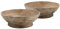 Mangoholz Schälchen 16,5 cm rund lebensmittelecht - 2er Set - Holz Snack Schale natur - Echtholz Knabber Servier Deko Schälchen für Nüsse Chips Obst