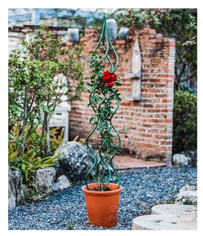 Rankgitter Metall Himbeeren Rosen Rankhilfe, Rosenspalier für den Innenbereich, Käfig für den Garten – Verstellbarer Pflanzenstützkäfig, Gurke, Rose, Blumen, Obst, Spalier für Kletterpflanzen (Color