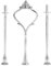 Yctze 3 Tier Cake Stand Fittings Hardware, Multi Level Cupcake Tray with Handle, Fruit Plate Center Spindle, Gold Metal Tiered Display Holder for Christmas, Mini Desserts, Food