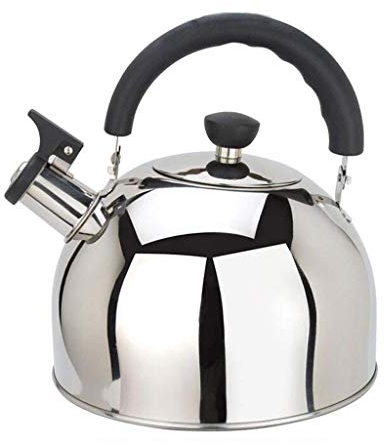 Kettle,Whistling Kettle with Folding Handle-304 Stainless Steel Kettle Stovetop Teakettle Whistling Kettle Large Capacity Induction Cooker Gas Stove Universal Quick Boil Kettle-5L