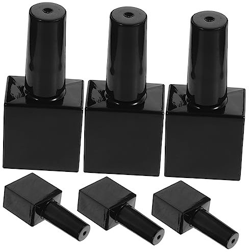 Mikinona 6pièces Flacons De Vernis à Ongles Vides Verre Avec Brosse Bouteilles Rechargeables Pour Gel à Ongles Pour Voyage Et Stockage
