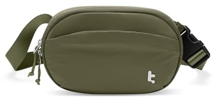 tomtoc Damen Bauchtasche Herren Gürteltasche mit RFID Schutz, 1,5 Liter Klein Sling Bag Brusttasche Hüfttasche Handytasche Umhängetasche Crossbody Bag für Reise, Alltag, Festival, Sport, Wandern
