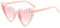 Herz Vintage Sonnenbrille Damen Herzform mit Perlen, Perlen Herzförmige Sonnenbrillen für Hochzeit Party (Rosa)