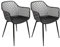 THE SECRET HOME - Conjunto de 2 y 4 Sillas en Polipropileno y Metal/Madera - Asiento de Diseño Ideal para Comedor y Cocina - Varios Modelos (2, Modelo 1 - Negro)