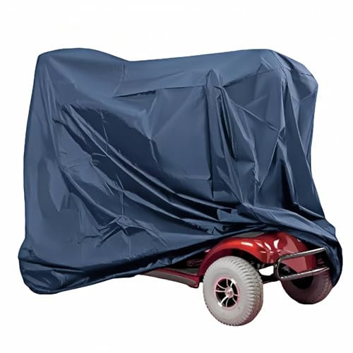Abdeckung für Mobilitätsroller,regenschutz roller, 140x69x92cm Ultimativer Regen-, UV-, Windschutz, wasserdicht, Zubehör für Rollstuhl, ideal für Senioren und Behinderte (Navy Blue)