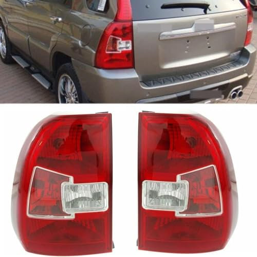 ZLxsmy wasserdichte Rückleuchten für Kia Sportage 2005-2010,Bremslichter Sicherheit Licht Multifunktion Rücklicht Beleuchtung Autoteile,Left
