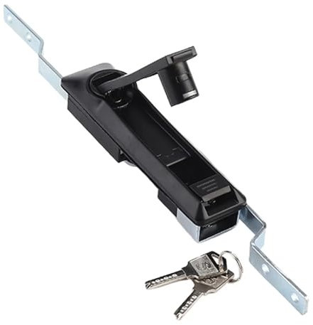 2 set di blocco di controllo in lega di zinco distribuzione di energia armadio di controllo serratura della porta serrature biella cabina elettrica(2sets-Black)