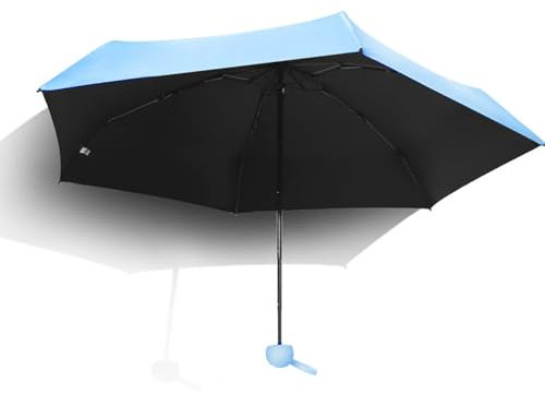 Sombrilla, Sombrilla de Protección UV Paraguas para Sombrillas para Lluvia, Protección UV Paraguas de Viaje Grande con Protección Solar UPF 50+ para Viajes y Uso Diario (azul