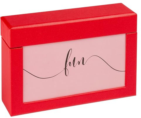 walther design Aufbewahrungsbox für 100 Fotos 10x15 cm, rot, FB-116-R, Fotobox Fun