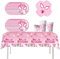 Fuwraixis 61 Piezas de Vajilla para Fiestas Spider-Woman,Productos para fiestas infantiles de Spider Gwen,Set de Decoración para Fiesta de Cumpleaños,para Aniversario,Para 20 personas