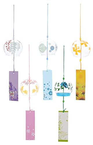 Sosoport 2 Sätze Windspiele Aus Glas Sonnenwind Dekorative Solarleuchten Im Freien Terassendeko Makramee Outdoor Charms Anhänger Hochzeit Deko Dekore Für Windspiele Home Decore 5 Stück * 2