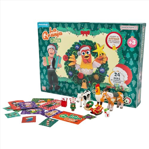 Bandai Calendario de Adviento La Granja de Zenón con 24 Sorpresas, Juguetes y Mini Figuras, Modelo TO86010
