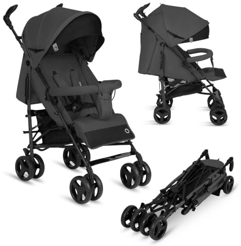 Lionelo Irma Buggy Kinderwagen ab 6 Monate, leicht 7 kg, Liegeposition | faltbar mit Einhand-Faltsystem, 6-Zoll-EVA-Räder mit Federung & Bremse, Moskitonetz, bis 15 kg