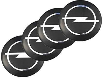 VAPORVERSE 4 Stück Auto Nabendeckel Aufkleber für Opel Corsa D 5-Door 2011-2014, Radnabenkappen Zierblende Felgen Aufkleber Nabenkappen Abzeichen Sticker,Black-Silver-50mm
