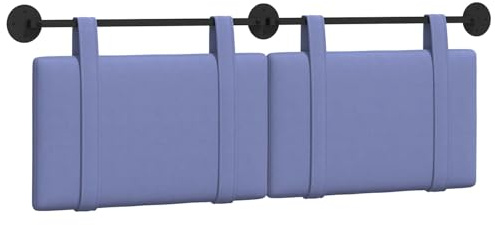 vidaXL Hängendes Kopfteil Jeans blau Stoff, Schlafzimmer Deko, moderner rechteckiger Wand-Headboard, kompakt, stilvolle Bettwäsche für Luxus-Schlafbereich