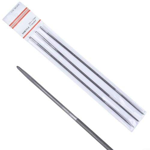 Set di 3 lime per motosega per catene da 3 mm che forniscono strumenti di affilatura compatti e portatili per la manutenzione della motosega ovunque (3 pezzi)