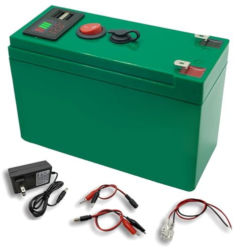 ZXLLAFT LiFePO4 Battery 12V 15Ah 8Ah 6Ah 10Ah Lithium Battery 12Ah Rechargeable Batteries for Backup Power, Solar with USB Port and Display,12V6Ah 65mm