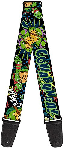 Teenage Mutant Ninja Turtles Ninja Turtles Pose12 Cowabunga Pop Art, 2 Inches Wide Guitar Strap (GS-WNT062)