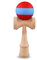 Ganzoo Kendama aus Buchen-Holz, Original Japanisches Traditionelles Holz-Sportgerät mit Kugel, Schnur und Fangteller für Geschicklichkeit/Balancing, Geschenk-Idee (Magenta blau + Holz)