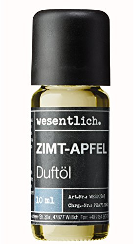 wesentlich. Duftöl Zimt-Apfel 10ml - feiner Duft für Diffuser und Lampe - als Raumduft oder zur Kerzenherstellung - pure Premium Öle aus Deutschland