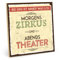 TypeStoff Holzschild mit Spruch – MORGENS ZIRKUS, ABENDS THEATER – im Vintage-Look mit Zitat als Geschenk und Dekoration zum Thema Lustig, Kultur-Haushalt und Familie - HS-00182
