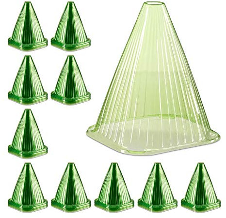 Relaxdays 240 x Pflanzenschutz, Pflanzenschutz, Schutz vor EIS, Schnecken und Vögeln, PVC, Grün