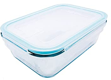 Steuber Cloc Frischhaltedose aus Glas, 1000 ml, rechteckig, Glas bis 400°C