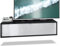 Vladon TV Board Lana 120 Hängeschrank Lowboard 120 x 29 x 37 cm, Made in Germany, Korpus in Schwarz matt, Fronten in Weiß Hochglanz | Große Farbauswahl