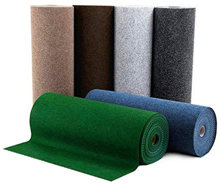 casa pura® Comfort Prato Artificiale con Gommini, al Metro, Resistente alle intemperie e ad Asciugatura Rapida, per terrazza, Balcone e Tempo Libero (Grigio, 100 x 200 cm)