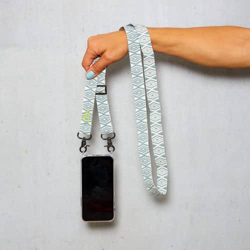 NOOMYA® Premium Fashion Handykette | Set Handyhülle iPhone 13 & Handyband Sea Salt | Handygurt zum Umhängen | Necklace Hülle mit Band | Set Wechselband mit Phone Case | Geschenk