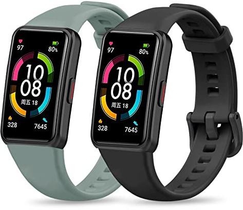 Correa Huawei Band 6, Correa de Repuesto Deportiva de Silicona Suave Bracelet para Honor Band 6/Huawei Band 6/Huawei Band 6 Pro/Huawei Band 6 NFC
