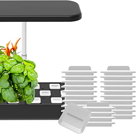 25 Pack Plant Spacer Kit for Hydroponic Growing System,Hydroponics Cover Lid Accessories for Indoor Garden Spacer Caps,Compatible with Idoo,QYO,LYKO and Most Square Grow Pods,White