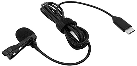 VOANZO Microphone Compatible with Insta360 ONE X2 USB Type C Unidirectional Lavalier Clip Lapel MIC