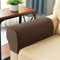 Set of 4 Armrest Covers, Sofa Stretch Armchair Covers, Anti-Slip Furniture Protector Slipcovers, Soft Velvet Couch Arm Covers for Sofa Recliner Chair,Dark Coffee