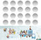 AZWOOD Metal Plates for Tonie figures, 20pcs Adhesive Base for Magnets, Stainless Steel Metal Discs with glue, Tonie Figure Accessories - Decorate the Nursery with Tonie Figures