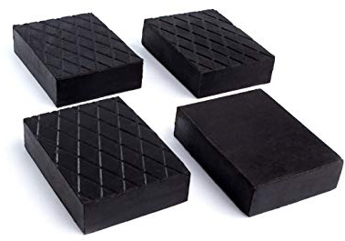 Generisch 4-STK Gummiklotz/Gummiblock für Hebebühne, Rangierheber, Wagenheber, Grubenheber (160x120x60cm) - Auto - Schwarz - Gummi - UTILITY_JACK - 80mm Mindesthöhe