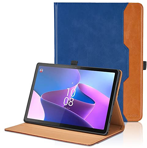 Case for Lenovo Tab P11 Pro 2nd 2022 11.2 Inch Leather Tablet Case, Multi-Angli Folding Stand Protective Cover with Pocket, Pencil Loop, Auto Wake Up/Sleep - Blue